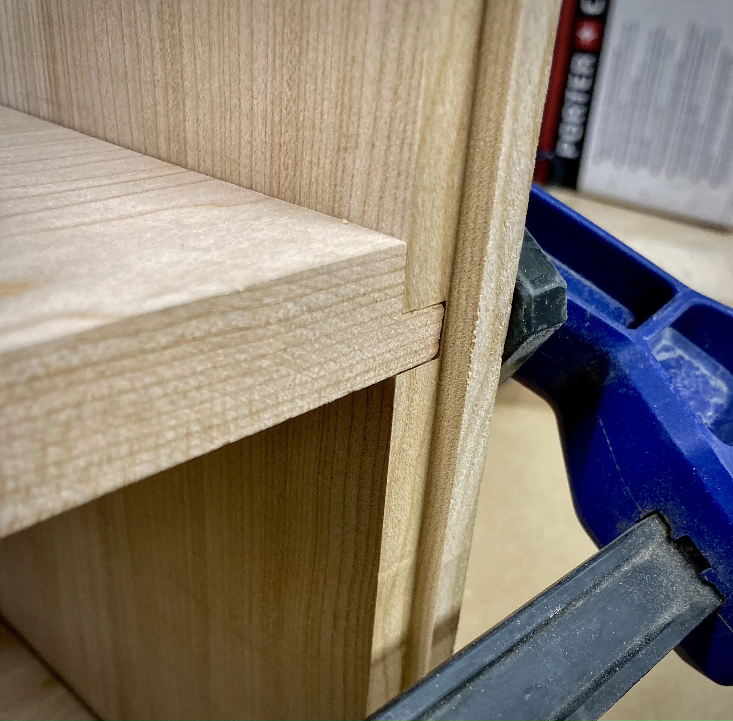 A tight joint is a strong joint - here a joint being test fitted.